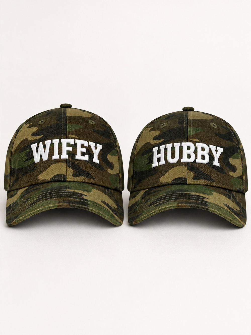 👫 Hubby and Wifey Camo, Army Military Matching Couples Relationship Goals Hats